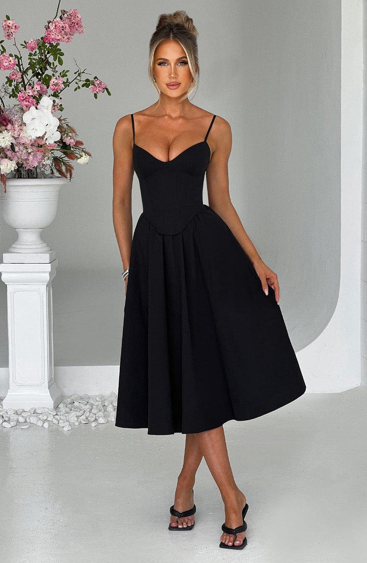 MAILEEN | Elegantes Midi-Kleid im Korsett-Stil