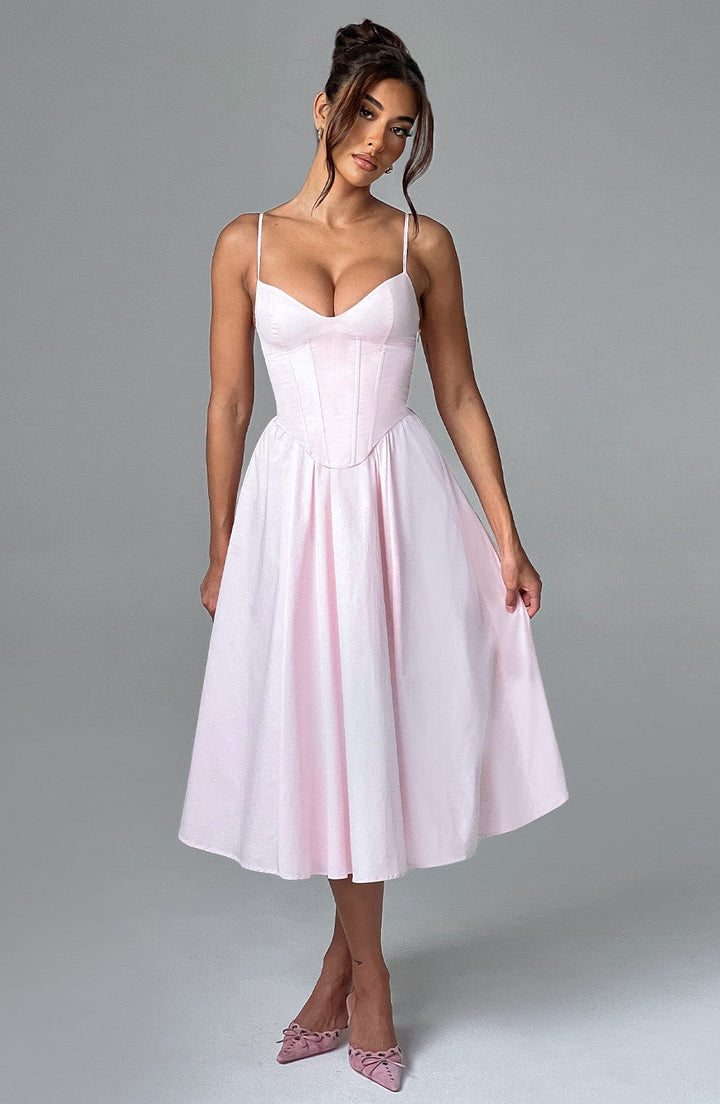 MAILEEN | Elegantes Midi-Kleid im Korsett-Stil