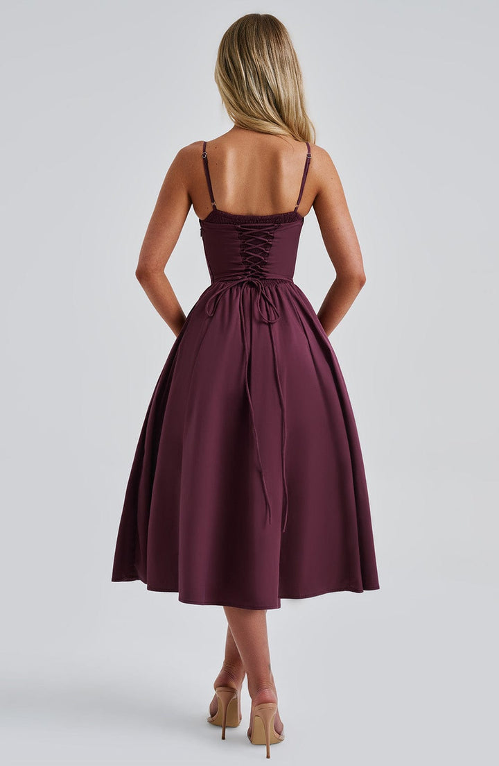 MAILEEN | Elegantes Midi-Kleid im Korsett-Stil