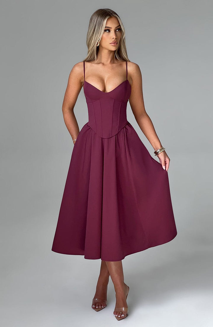 MAILEEN | Elegantes Midi-Kleid im Korsett-Stil