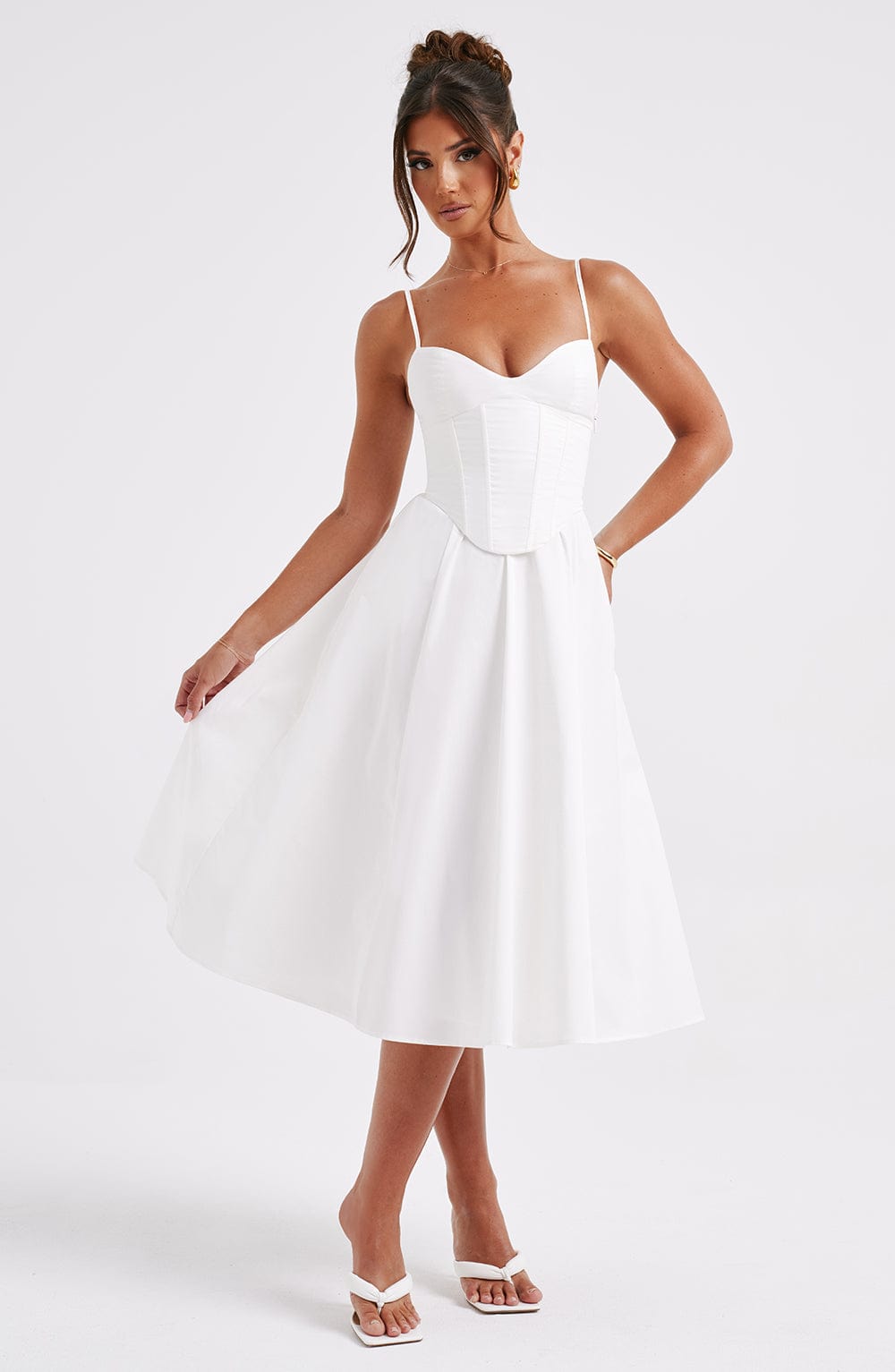MAILEEN | Elegantes Midi-Kleid im Korsett-Stil