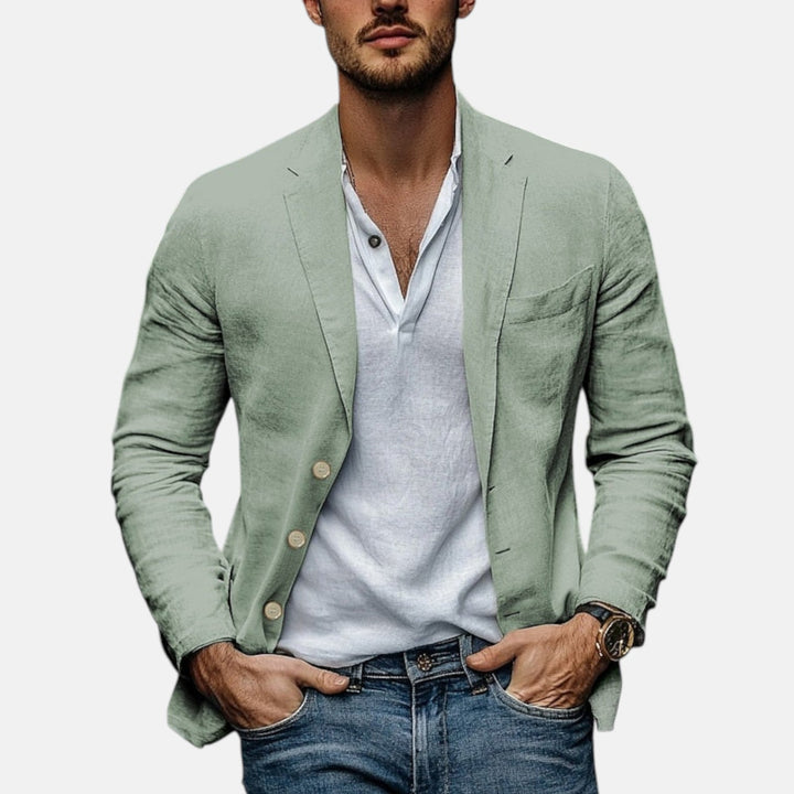 Lorenzio™ | Stilvoller Sommerblazer aus luftigem Leinen