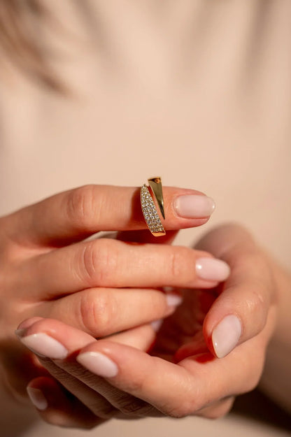 Sommerfeld | Eleganter Goldring mit strahlenden Steinen (Kaufe 1, erhalte 1 gratis)