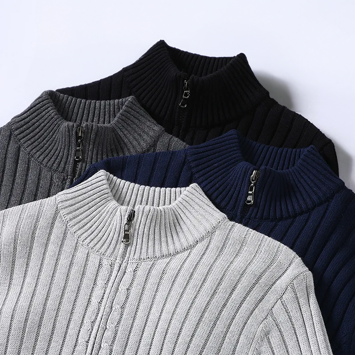 Ruben™ | Legere Zip-Up Strickjacke
