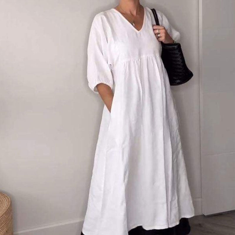 Willia™ – Elegantes V-Ausschnitt-Kleid für ultimativen Komfort