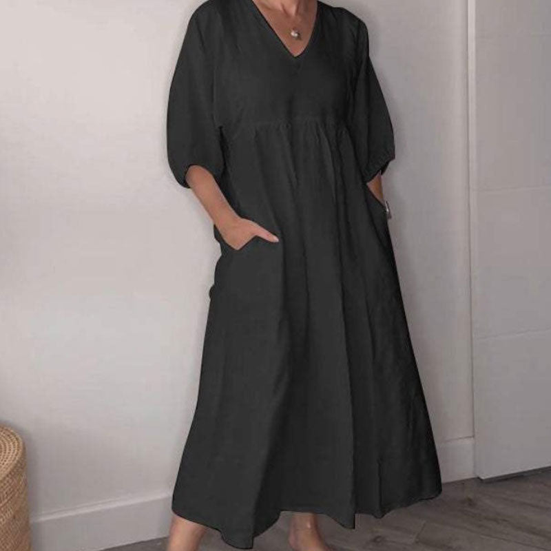 Willia™ – Elegantes V-Ausschnitt-Kleid für ultimativen Komfort