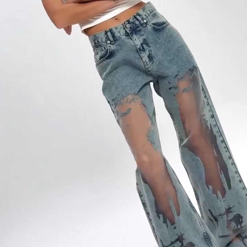 Sommerfeld | Vintage Mesh Patchwork Print Jeans