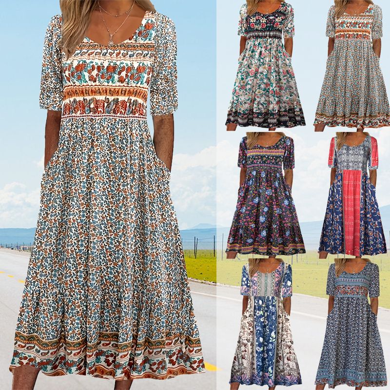 Sandra™ – Stilvolles Boho-Kleid mit Print für Damen