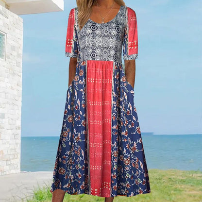 Sandra™ – Stilvolles Boho-Kleid mit Print für Damen