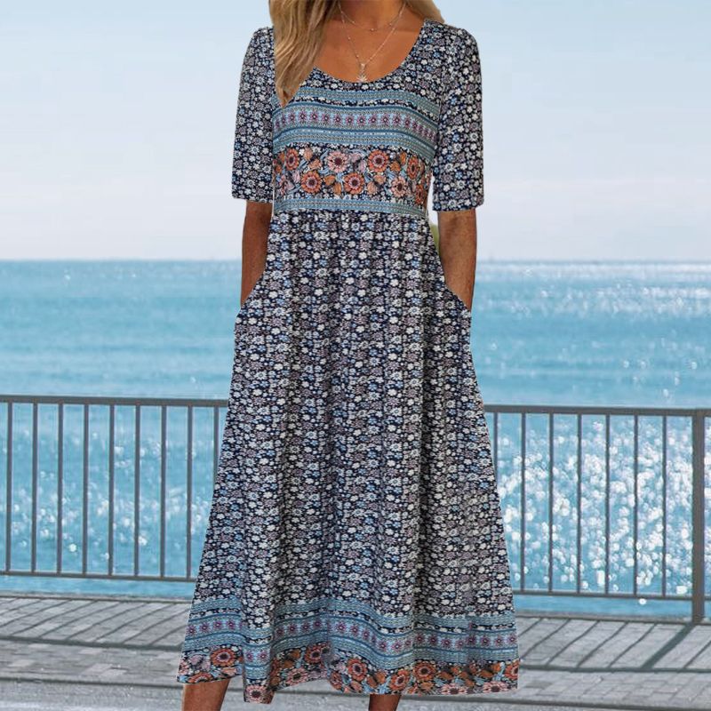 Sandra™ – Stilvolles Boho-Kleid mit Print für Damen