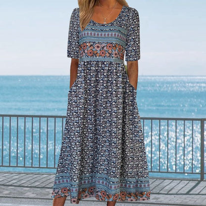 Sandra™ – Stilvolles Boho-Kleid mit Print für Damen