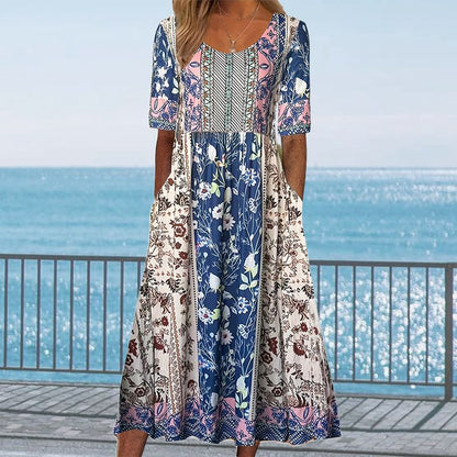 Sandra™ – Stilvolles Boho-Kleid mit Print für Damen