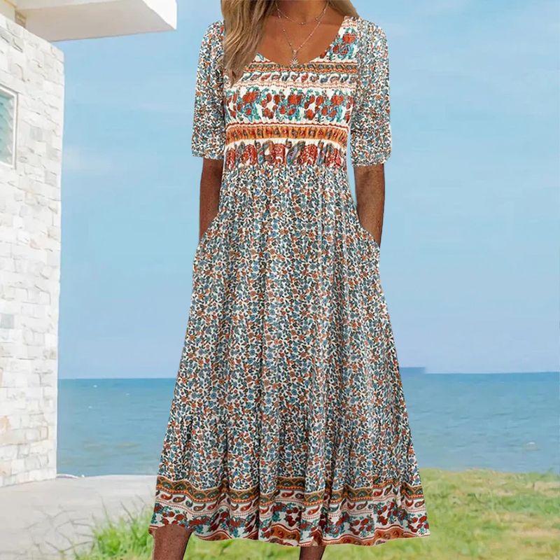 Sandra™ – Stilvolles Boho-Kleid mit Print für Damen