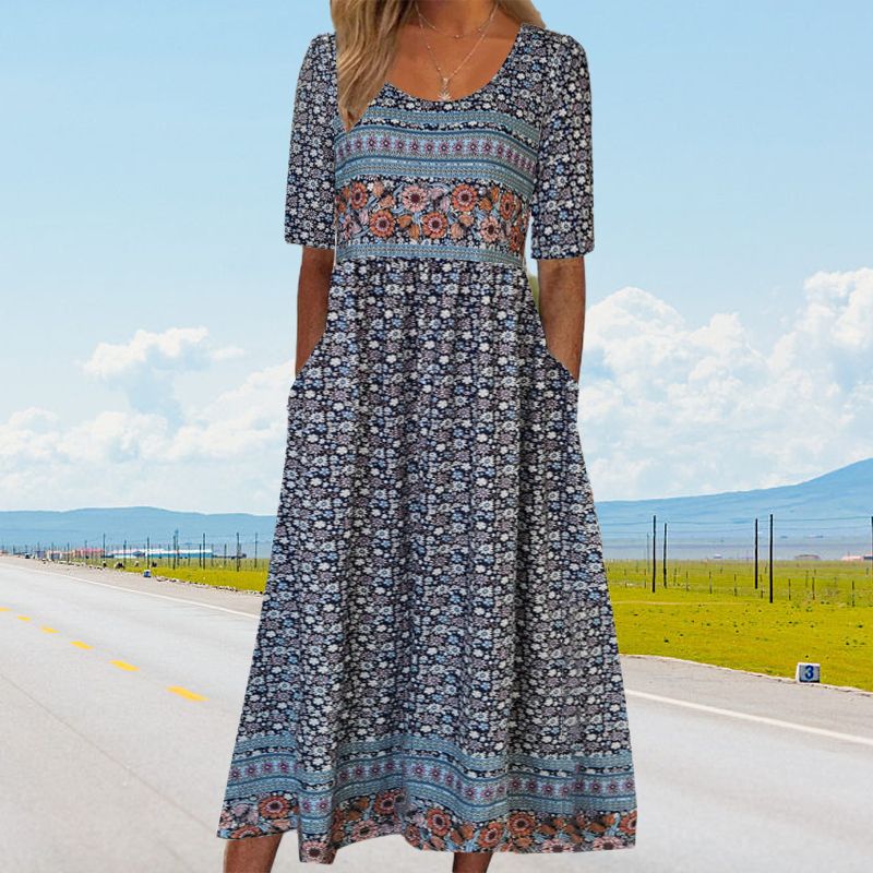 Sandra™ – Stilvolles Boho-Kleid mit Print für Damen