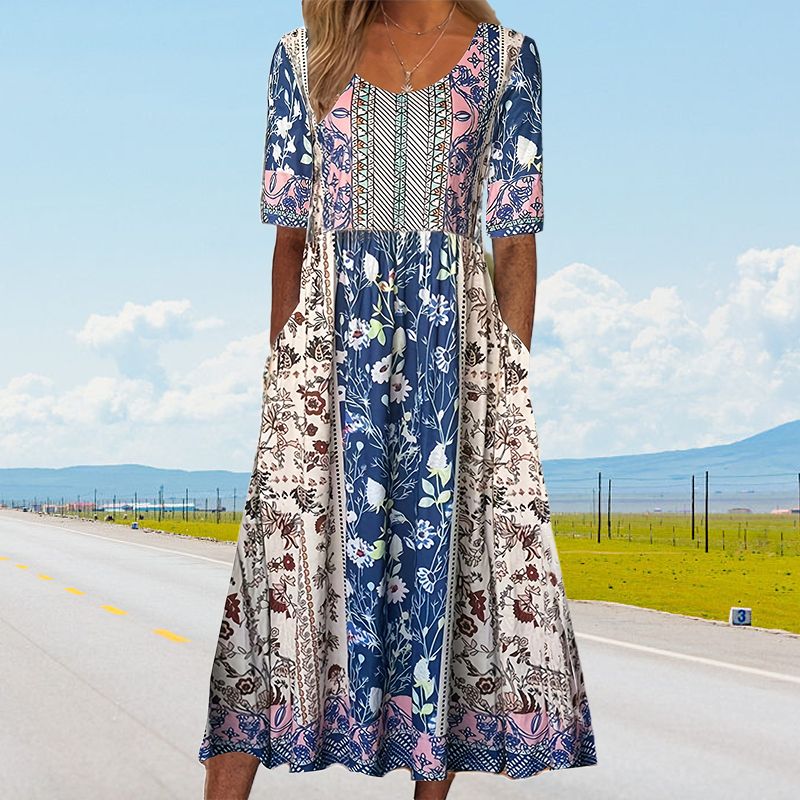 Sandra™ – Stilvolles Boho-Kleid mit Print für Damen