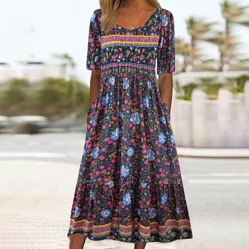 Sandra™ – Stilvolles Boho-Kleid mit Print für Damen
