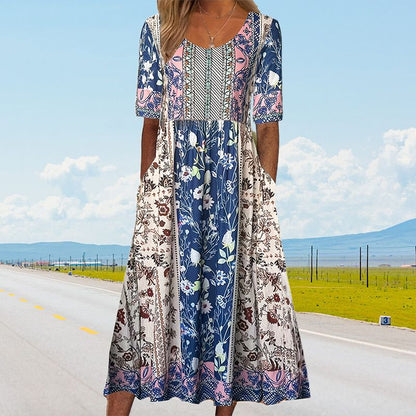 Sandra™ – Stilvolles Boho-Kleid mit Print für Damen
