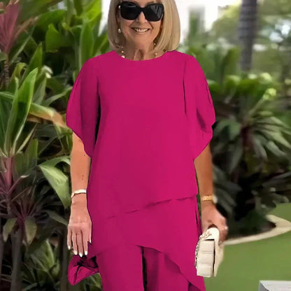 Herlene | Elegantes Oberteil- und Hosen-Set