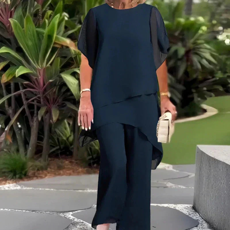 Herlene | Elegantes Oberteil- und Hosen-Set