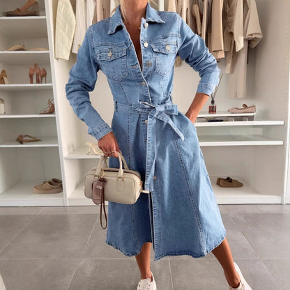 Jely™ – Langärmliges Maxikleid