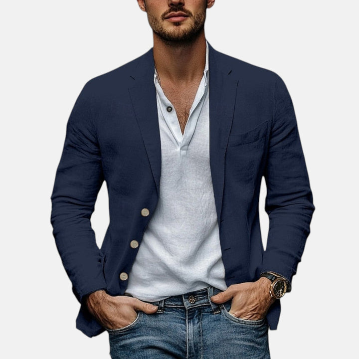 Lorenzio™ | Stilvoller Sommerblazer aus luftigem Leinen